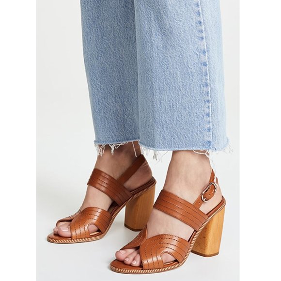 Joie Shoes - Joie Aforleen Leather Slingback Block Heel Sandal